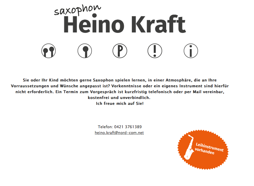 Webite von Heino Kraft